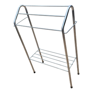 1980s Post Modern Chrome Freestanding Blanket or Towel Rack