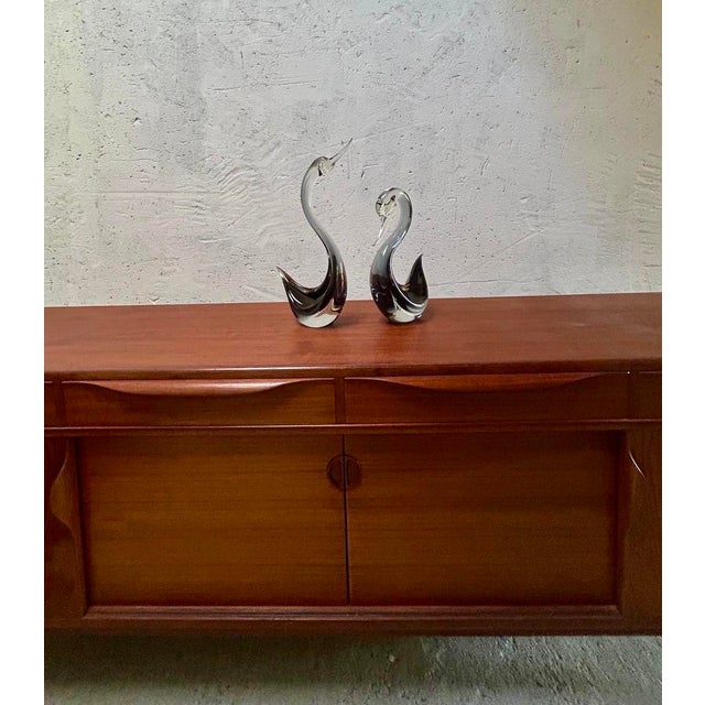 Black Antiqued Murano Glass Black Swans from Seguso, 1970s, Set of 2 For Sale - Image 8 of 13