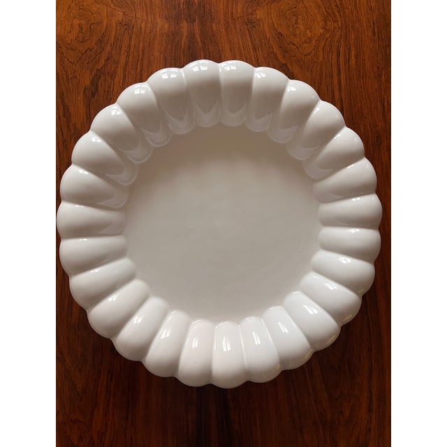 1960s Large Art Deco White Ceramic Tray, 1960s For Sale - Image 5 of 6