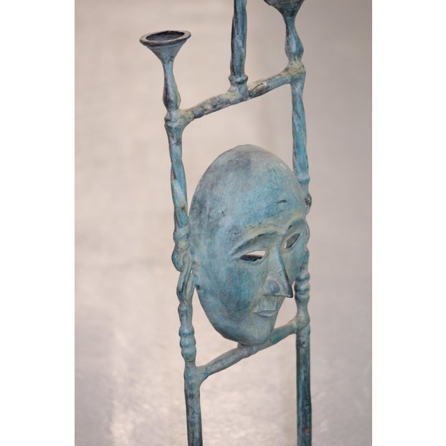 Figurative Mask Candleholder, 1970s For Sale - Image 11 of 18