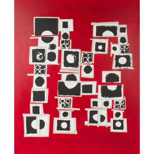 An acrylic on canvas abstract painting by contemporary artist Steven Sickles. Signed and dated verso, this piece is titled...