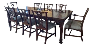 Rare Find! 1990s Traditional/Irish Georgian Kindel Dining Set, Kykuit Inspired by Irish Castle