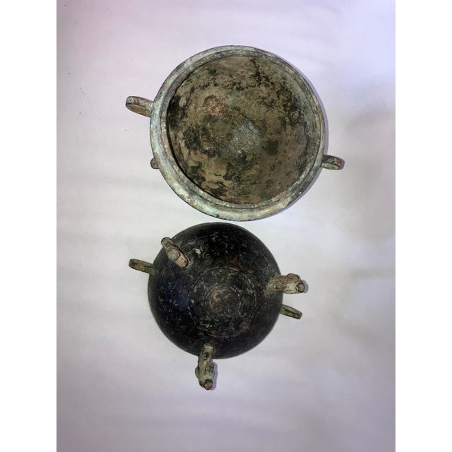 Metal 19th Century Chinese Bronze Food Container/Vessel For Sale - Image 7 of 11