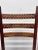 Brown Vintage Walnut Chair With Brass Inlay and Caned Seat For Sale - Image 8 of 11