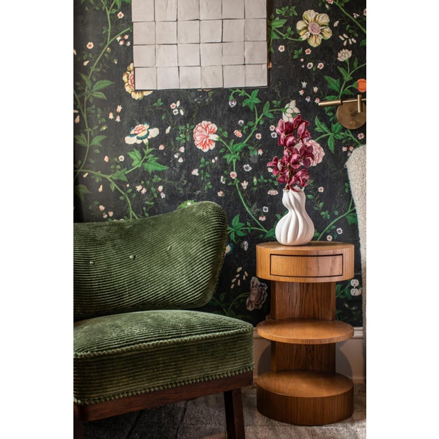 1940s Otto Schultz Green Corduroy Lounge Chair For Sale - Image 9 of 10