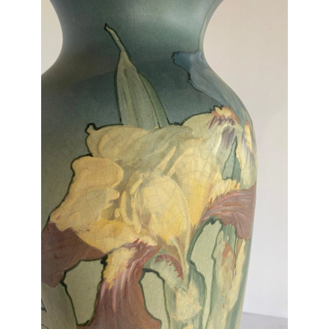 Antique Weller Pottery Hand-Painted Art Nouveau Vase For Sale - Image 10 of 12