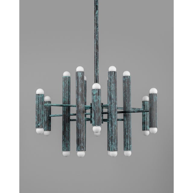 Industrial Vesta Round 24 Chandelier For Sale - Image 16 of 18