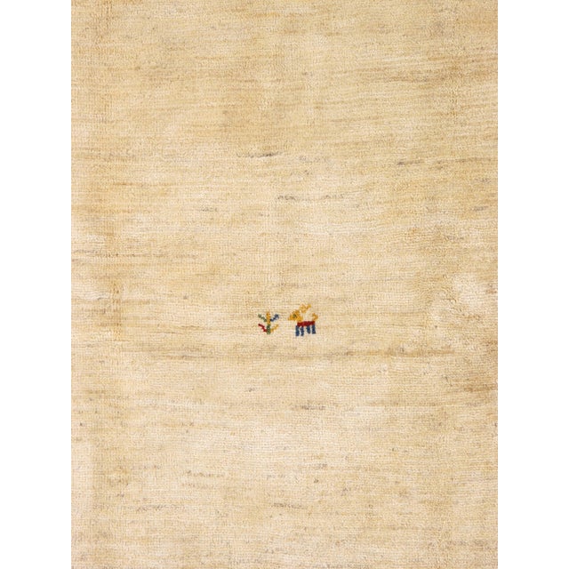 Contemporary 1980s Hand-Knotted Persian Lori Gabbeh Rug 4'11" X 6'5" For Sale - Image 3 of 5