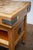 Tan Butcher's Chopping Block Table With Through Drawer on Casters From England For Sale - Image 8 of 9