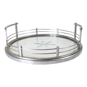 Mid-Century Crome Plated Decorative Serving or Bar Tray