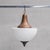 Large Mid-Century French Metal and Opaline Glass Pendant Light, 1950s For Sale - Image 10 of 10