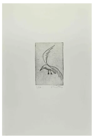 Enotrio Pugliese, Seagull, Etching, 1963