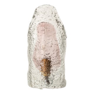 Sculptural Hand-Blown Glass Table Lamp in the style of Murano, 1970s For Sale