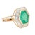 GW=7.72cts NW= 5.72cts diamond baguette = 1.48cts ( basel setting) emerald = 5.01cts