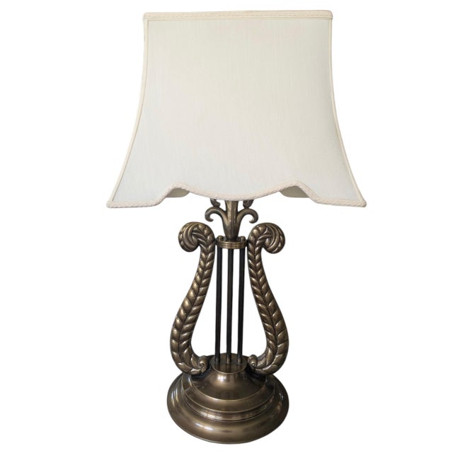 ** PLEASE READ ENTIRE DESCRIPTION ** Vintage CHELSEA HOUSE Neoclassical Regency Style Heavy Satin Brass Finish Lamp in the...
