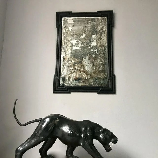 Vintage Gustavian Wood Mirror, 1940s For Sale - Image 6 of 10