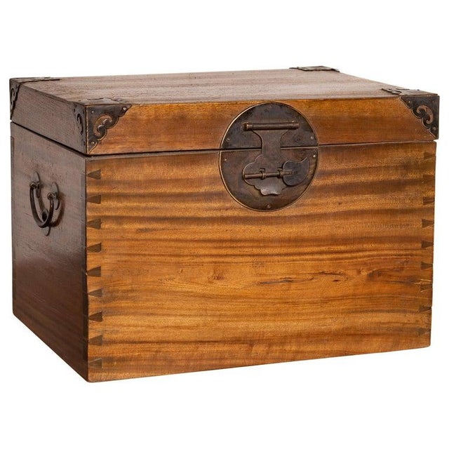 Antique Chinese Wooden Treasure Chest Chairish