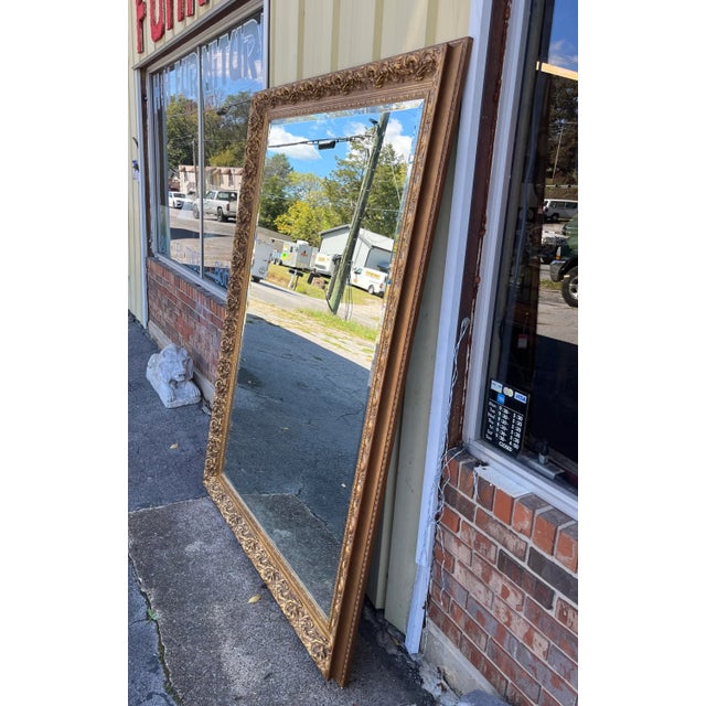 Late 20th Century Late 20th Century Large Giltwood Mirror. For Sale - Image 5 of 6