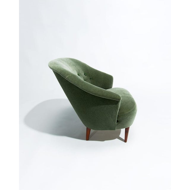 Swedish Lounge Chair with Chase Erwin Mohair Velvet by Carl Malmsten for O.H. Sjögren, 1950s For Sale - Image 6 of 10