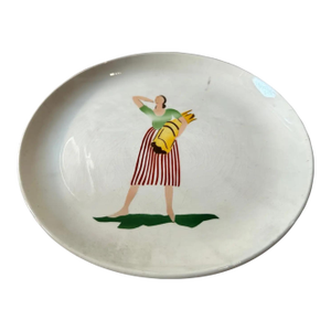 1930s Art Deco Guido Andlovitz for Laveno Round Ceramic Plate