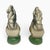 Mid 20th Century Vintage Hand-Painted Lusterware Ceramic Rooster Figurines From Brazil - A Pair For Sale - Image 5 of 12