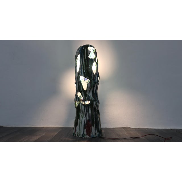 Ceramic Modern Ceramic Table or Floor Lamp attributed to Ernesto Treccani, 1970s For Sale - Image 7 of 12