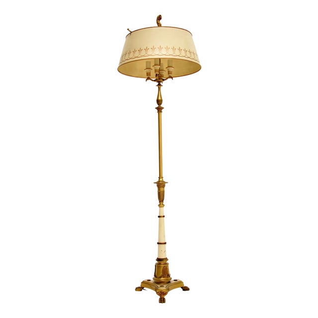 Neo-Classical French Tole Floor Lamp, 1900s For Sale
