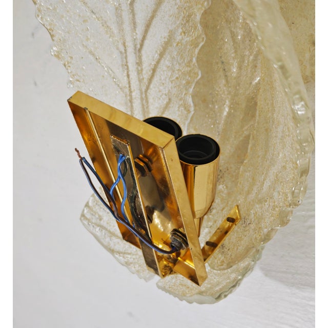Mid-Century Modern Murano Glass Wall Lamp with Graniglia Details, Italy, 1980s For Sale - Image 3 of 17