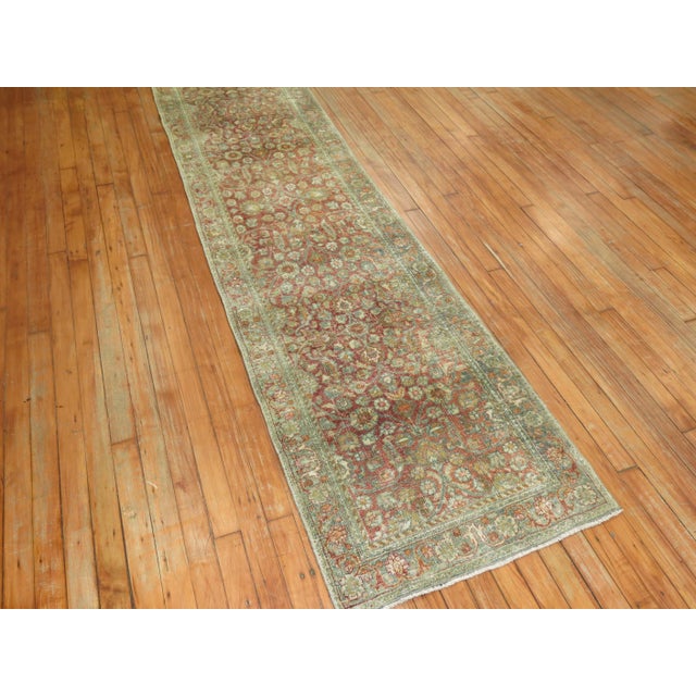 Early 20th Century Zabihi Collection Narrow Persian Kashan Runner For Sale - Image 17 of 18