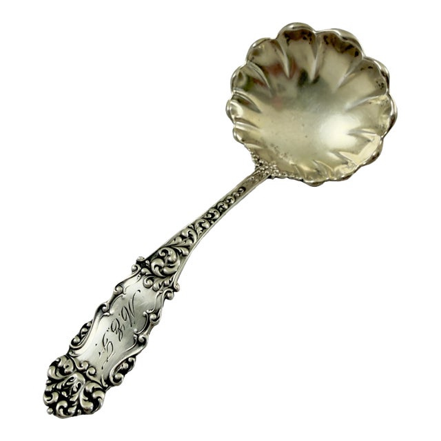 1890s Wallace Watson Sterling Silver Victoria Pattern Sauce Ladle For Sale