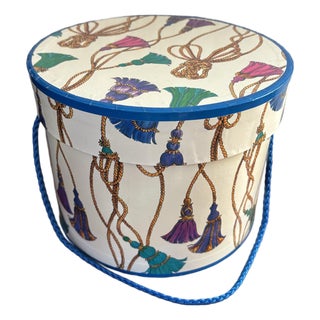 1990s Hat Box With Tassel Motif For Sale