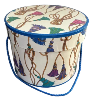 1990s Hat Box With Tassel Motif
