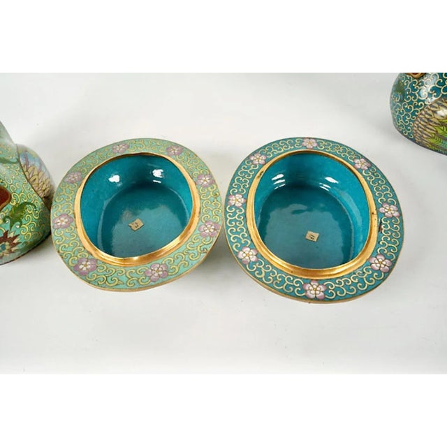 Chinese Cloisonne Covered Chicken Box For Sale - Image 12 of 12
