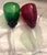 Set of 3 Red & Green Wine/Water Goblets, great for the Holidays or special occasions. 9.5in h x 4in w Make sure to follow...