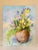 Baby Blue Vintage Floral Oil on Canvas Painting For Sale - Image 8 of 8