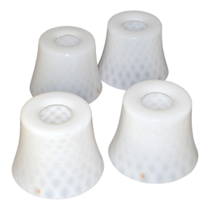 Set 4 Andromeda White Blown Murano Art Glass Shades Italy 2006