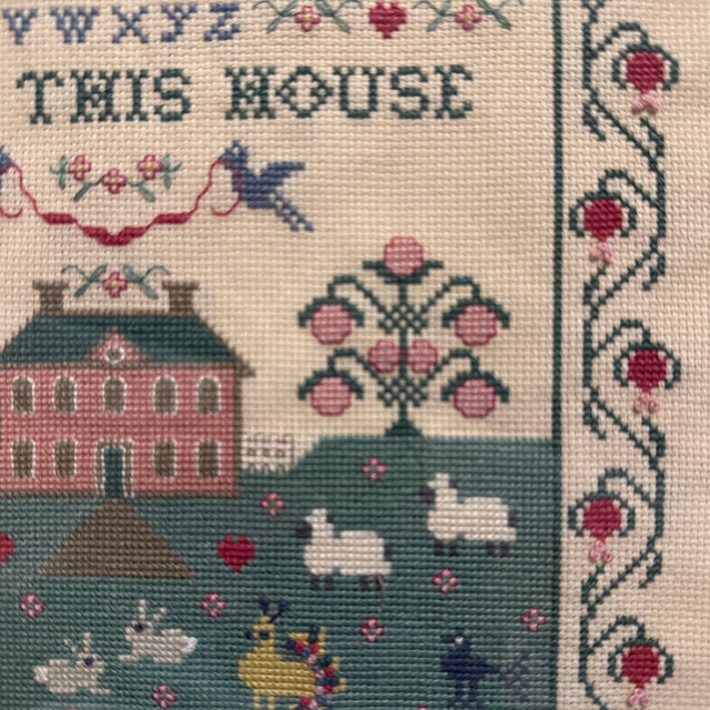 Late 20th Century Vintage Bless This House Cross Stitch For Sale - Image 5 of 7