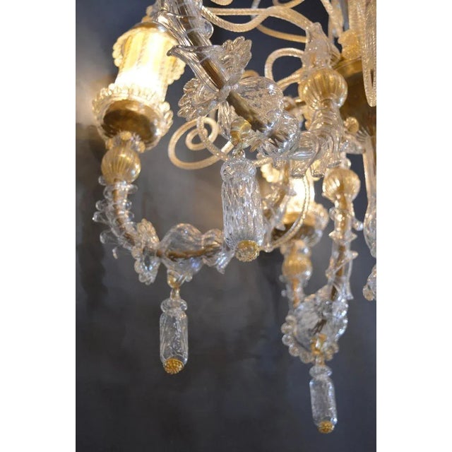 1990s Italian Murano Glass Chandelier. For Sale - Image 9 of 11
