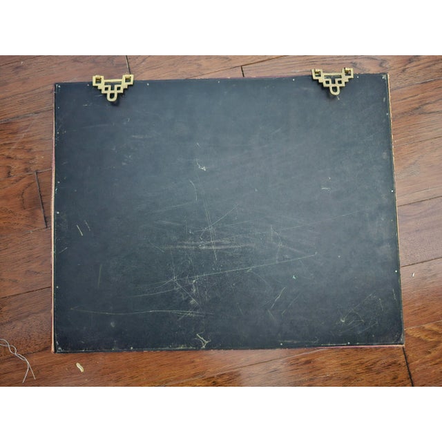 Wood Pair of Chinese 'Famille Rose' Plaques Depicting Immortals in Rosewood Frames For Sale - Image 7 of 7