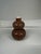 Antique Chocolate Brown Double Gourd Ceramic Glossy Glazed Mini Vase For Sale - Image 4 of 6