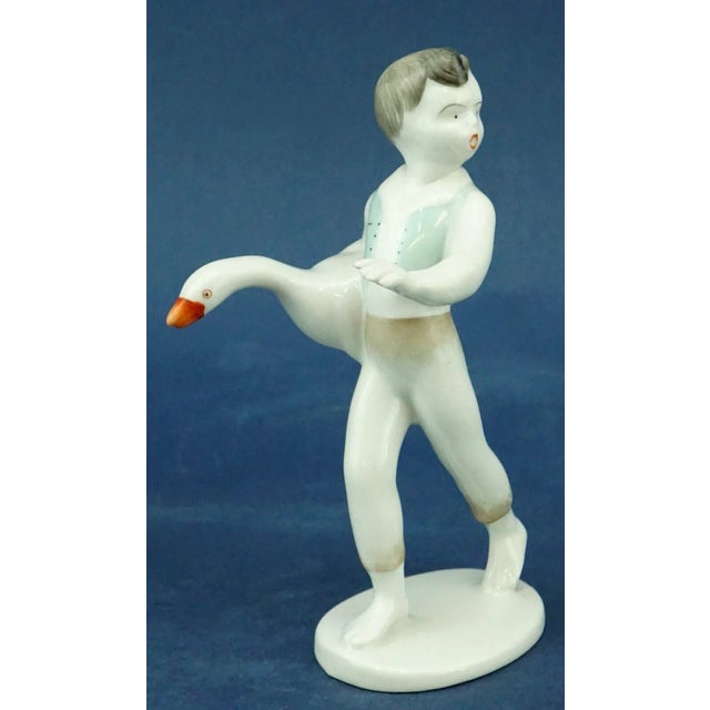 20th Century Porcelain Sculptures of 4 Children from Hollohàza Manufactory, Aquincum, Hungary, Mid-1950s, Set of 4 For Sale - Image 8 of 18