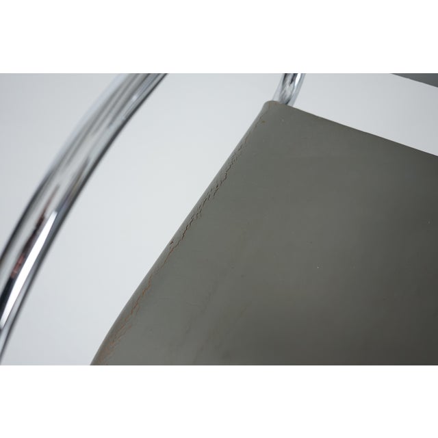 MR20 Tubular Steel Cantilever Chair in Grey Leather by Ludwig Mies van der Rohe for Knoll International, 1970s For Sale - Image 13 of 18