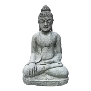 Vintage Sitting Stone Garden Buddha