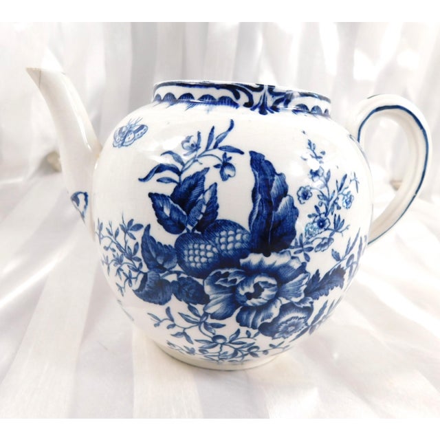 1940s 1940s Royal Worcester Blue Sprays Teapot For Sale - Image 5 of 11