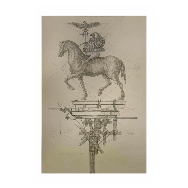 Leo Guida, Composition, Original Etching, 1970s For Sale