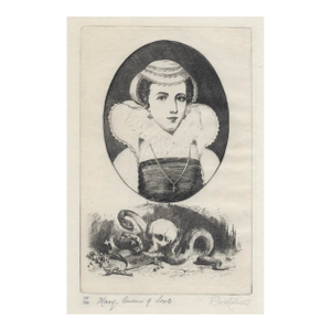 1970s Mary Queen of Scots Etching by Melville