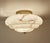 Art Deco Ceiling Light in Ivory Marbled Glass, 1930s For Sale - Image 10 of 17