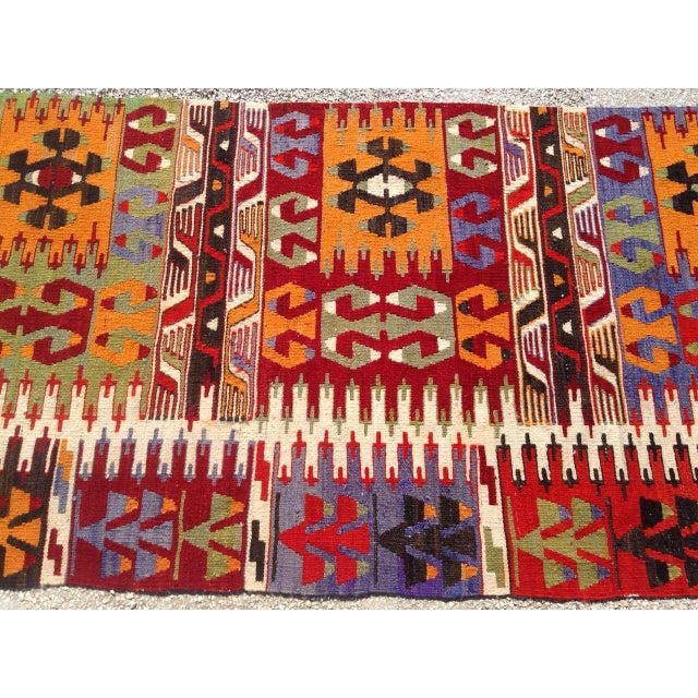 Vintage Turkish Kilim Runner 2′8″ × 6′11″ Chairish