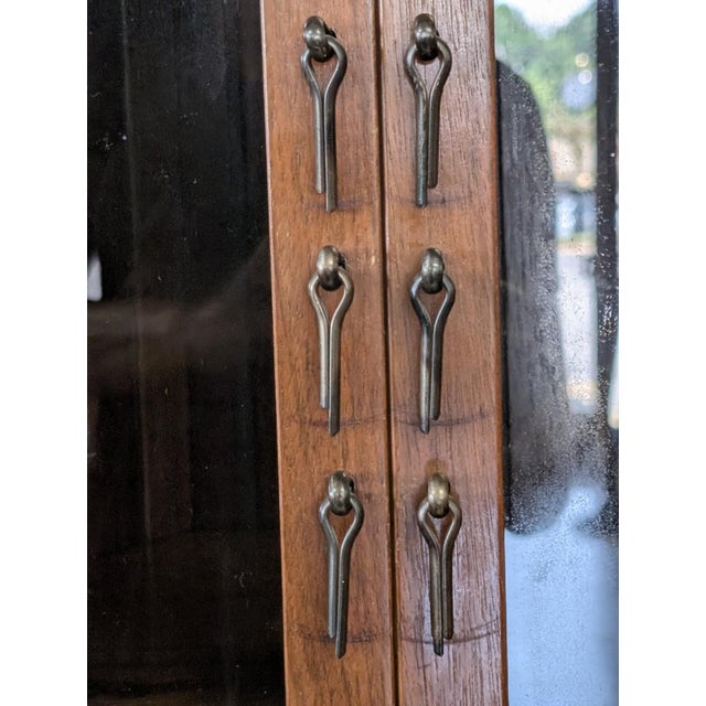 1990s Rare Rick Brunner Live-Edge Walnut Curio Cabinet For Sale - Image 11 of 17