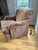 Ethan Allen 1990s Pair of Ethan Allen Roll Back Upholstered Lounge Chairs For Sale - Image 4 of 10